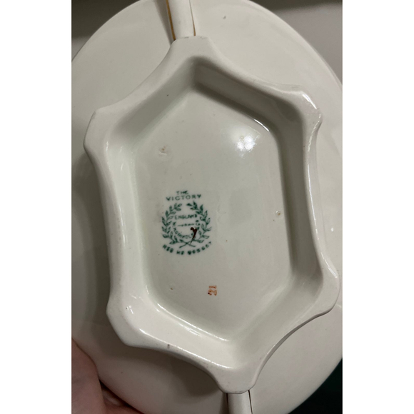 Vintage W.H. Grindley & Co The Victory Covered Vegetable Bowl - Picture 6 of 11